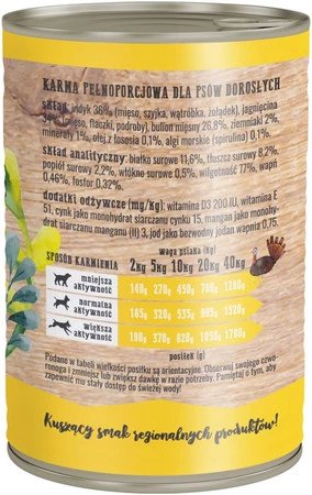 WIEJSKA ZAGRODA Indyk z Jagnięciną bez zbóż 400g