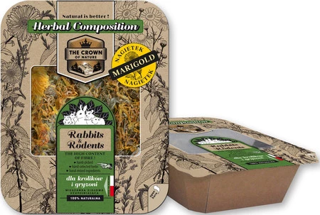 KORONA NATURY Paśnik ziołowy z Nagietkiem dla Królika 70g