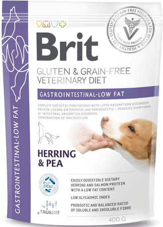 BRIT GF Veterinary Diet Gastrointestinal-LOW FAT Dog 400g