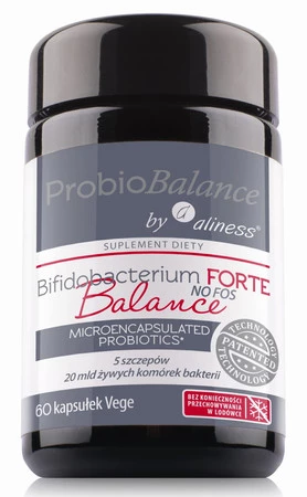 ProbioBALANCE, Bifidobacterium Balance Forte NO FOSS 20 mld. x 60 kaps. vege