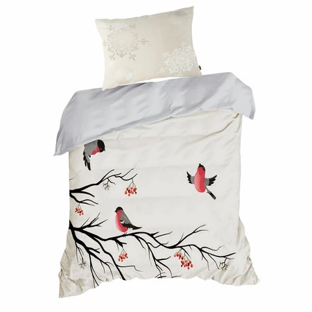 Komplet pościeli świątecznej Berry, 160 x 200 cm, Biały