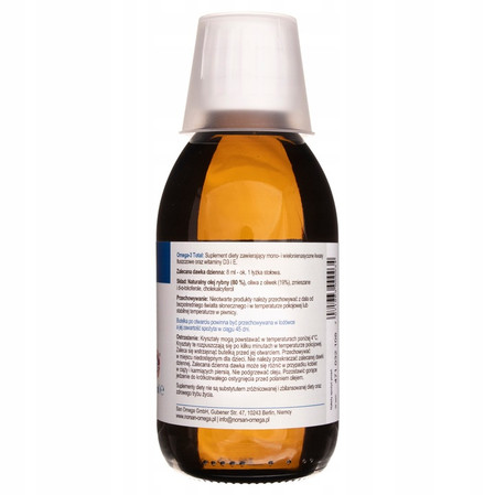 Zestaw 2x Norsan Omega-3 TOTAL olej rybny kwasy tłuszczowe 200 ml smak naturalny
