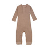 Lodger Pajacyk piżamka niemowlęca bawełniana brązowa Ciumbelle Beige r. 62