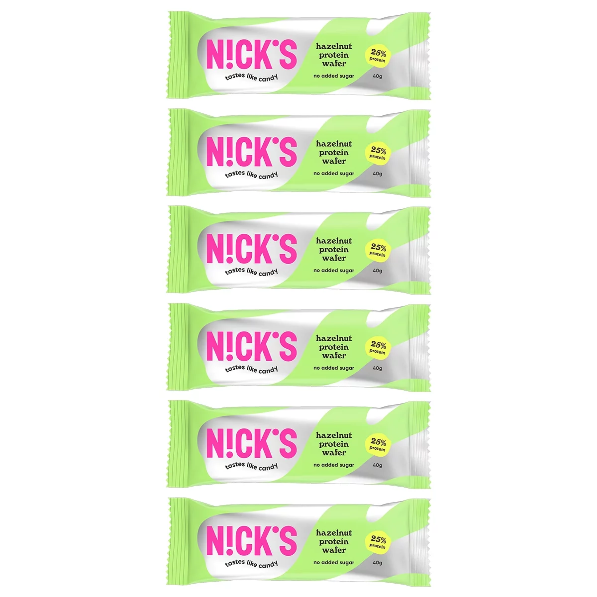 Zestaw 6x N!CK'S Nicks Protein Wafer Hazelnut 40g - Nabea.pl