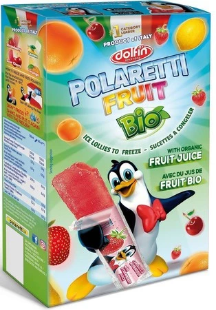 LODY WODNE DO ZAMROŻENIA BIO 10 szt. x 40 ml - POLARETTI FRUIT