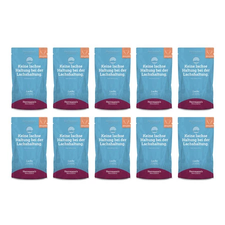 Zestaw 10x HERRMANN'S MANUFAKTUR Selection Dog Lachs - łosoś z morelami (150g)