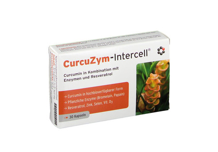 INTERCELL PHARMA CurcuZym-Intercell – kompleks składników z witaminą D, cynkiem i selenem 30 kaps.