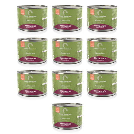 Zestaw 10x HERRMANN'S Selection Cat Kaninchen - królik (200g)