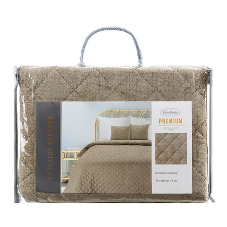 NARZUTA LEN 1 170 X 210 CM CIEMNOBEŻOWY