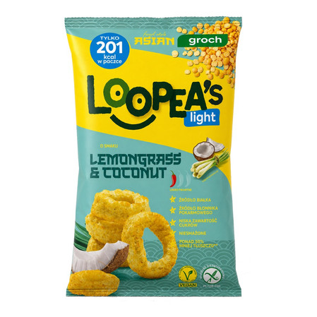 Chrupki z grochu o smaku Lemongras&Coco 50 g