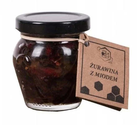 ŁYSOŃ ŻURAWINA Z MIODEM SŁOIK 120 G