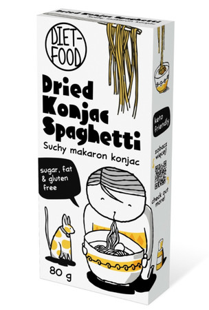 Diet-Food Suchy Makaron Konjac Spaghetti Bezglutenowy 80g