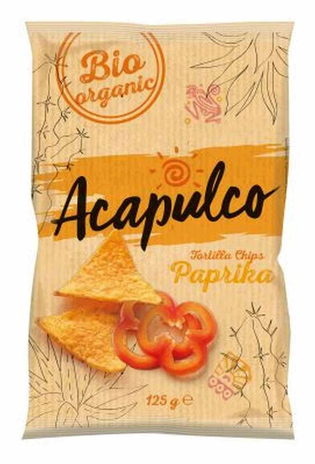 Acapulco − Nachosy o smaku paprykowym BIO − 125 g - Nabea.pl