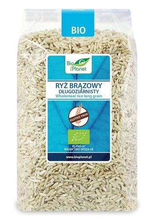 Zestaw 2x Bio Planet − Ryż brązowy długoziarnisty − 1 kg