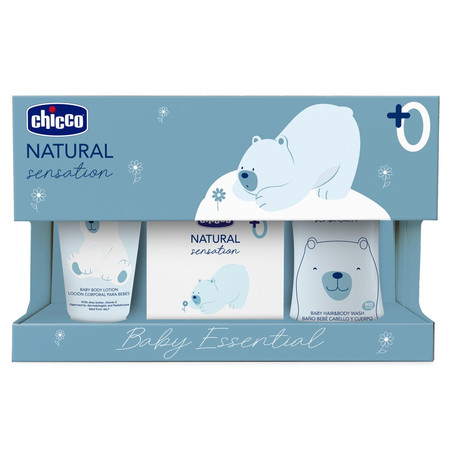 Natural Sensation Baby Essential zestaw płyn do ciała i włosów 200ml + balsam do ciała 150ml + woda perfumowana 100ml