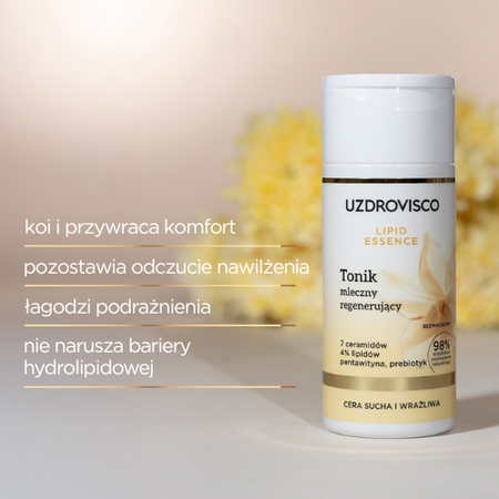Uzdrovisco, Lipid Essence Tonik mleczny regenerujący i łagodzący, 150 ml