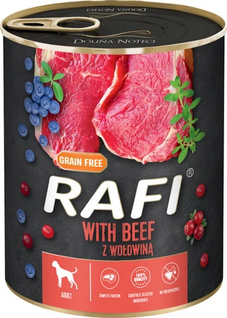 Dolina Noteci Rafi z Wołowiną Pasztet bez zbóż 800g
