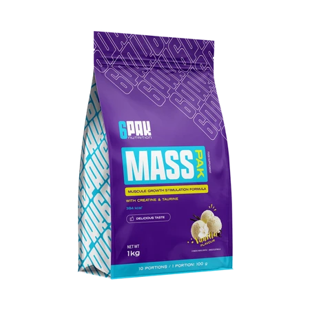 6PAK MASS PAK odżywka białkowa 1000g smak wanilia