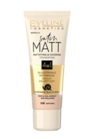 Eveline − Satin Matt Foundation, matujący podkład do twarzy 103 Natural − 30 ml