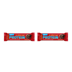 Zestaw: 2x BATON PROTEINOWY BROWNIE W MLECZNEJ CZEKOLADZIE BEZ DODATKU CUKRU BEZGLUTENOWY 40 g - MAXSPORT