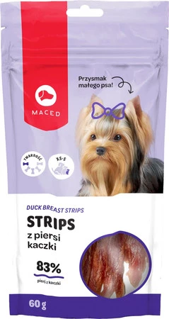 MACED Strips z Piersi Kaczki Przysmak małego psa 60g