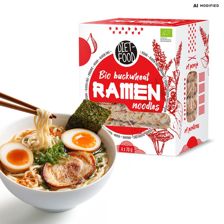 Diet Food − Makaron gryczany ramen bezglutenowy BIO − 280 g