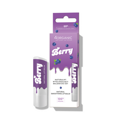 4Organic  Naturalny wygładzający balsam do ust Berry  5g