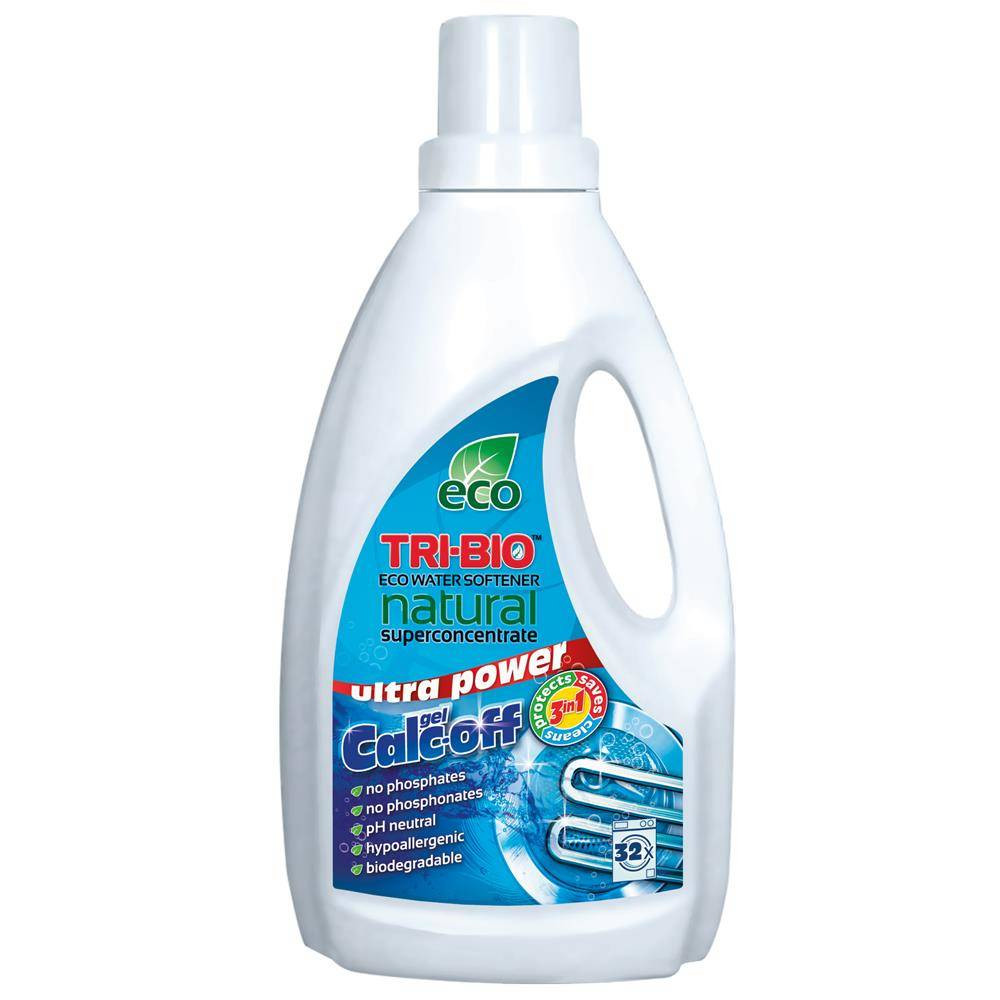 TRI-BIO, Ekologiczny Skoncentrowany Żel Zmiękczający Wodę i Odkamieniacz, 940 ml