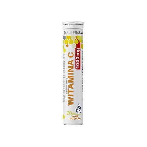 Alg Pharma Witamina C 1000 mg 20 tabletek musujących o smaku cytrynowym - Nabea.pl
