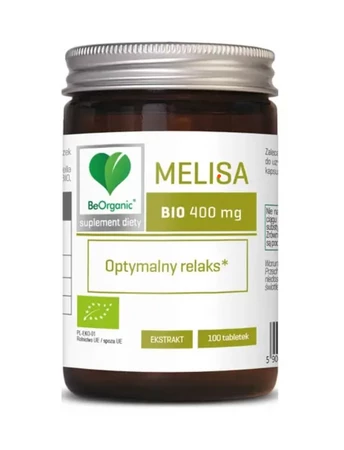 BE ORGANIC MELISA EKSTRAKT BIO (400 mg) 100 TABL.
