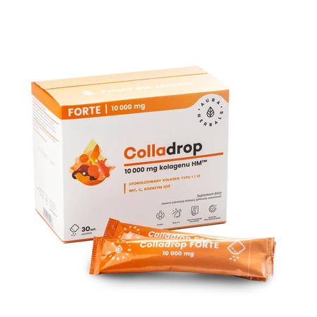 Aura Herbals - Colladrop Forte kolagen morski 10000 mg - 30 sasz.