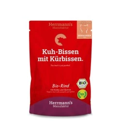 Zestaw 10x HERRMANN'S Selection Cat Bio Rind- bio wołowina z dynią (100g)