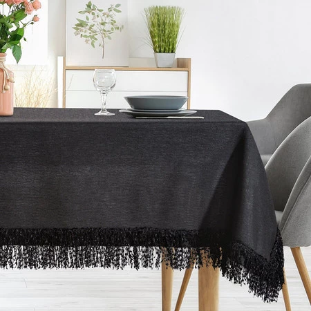 OBRUS JASPER 140 X 220 CM CZARNY