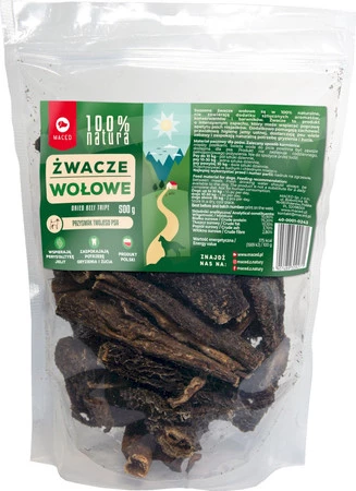 Maced 100% Natura Żwacze Wołowe - przysmak gryzak dla psa -  500g