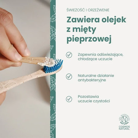 Georganics, Mineralna pasta do zębów w słoiku, bez fluoru, do codziennej pielęgnacji, smak zielonej mięty, 60 ml