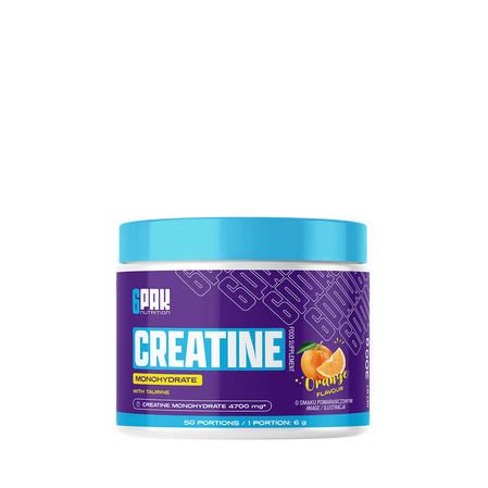 6PAK CREATINE MONOHYDRATE Monohydrat 300g smak pomarańcza