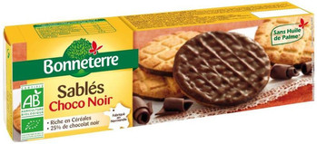 BONNETERRE CIASTKA OBLANE GORZKĄ CZEKOLADĄ BIO 120g