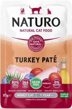 NATURO Adult Cat GF Indyk Turkey Pate bez zbóż 85g
