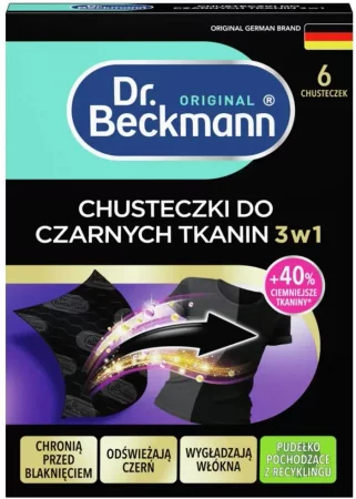 Dr.Beckmann Chusteczki przywracające czerń do prania czarnych tkanin 6szt.