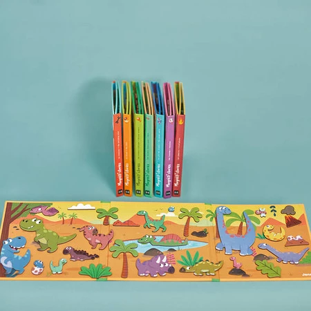 Janod Magnetyczna układanka Dinozaury Magneti'stories 3+