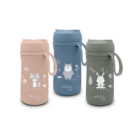 Nuvita, Bidon termiczny z ustnikiem Powder Blue, 350 ml