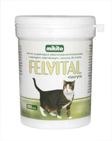 MIKITA FELVITAL + TAURYNA 50g Witaminy dla kota 100tabl.