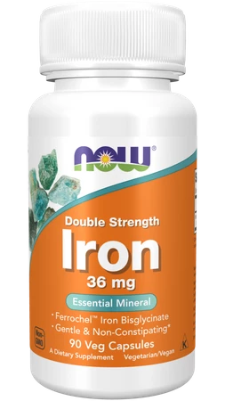 NOW FOODS Double Strength Iron (90 kaps.)