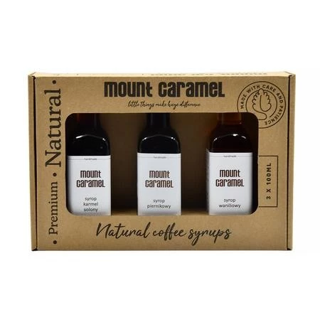 Mount Caramel - Zestaw syropów 3 x 100ml - Piernik - Solony Karmel - Wanilia