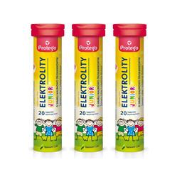 Zestaw: 3x Protego Elektrolity Junior 20 tabletek musujących