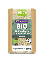 NATURAVENA QUINOA BIAŁA (KOMOSA RYŻOWA) BEZGLUTENOWA BIO 450g