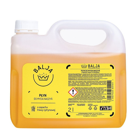 BALJA Płyn do mycia naczyń o zapachu trawy cytrynowej zapas refill 2 l
