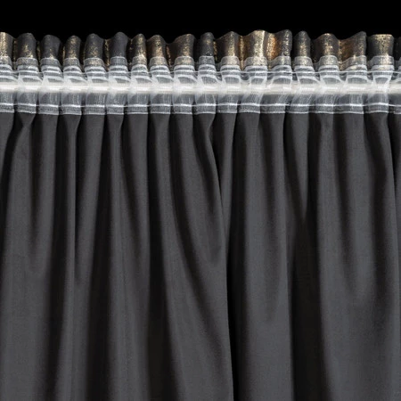 ZASŁONA GOTOWA RENIA NA TAŚMIE 140 X 270 CM CZARNY