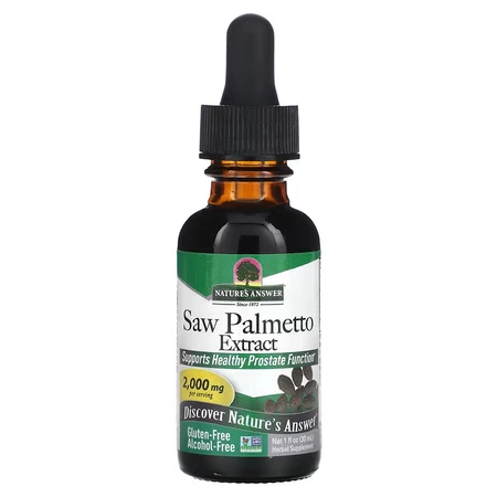 NATURE'S ANSWER Saw Palmetto Extract - Ekstrakt z Palmy Sabałowej (30 ml)