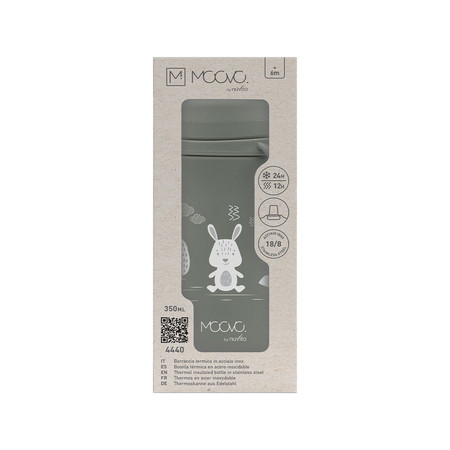 Nuvita, Bidon termiczny z ustnikiem Sage green, 350 ml